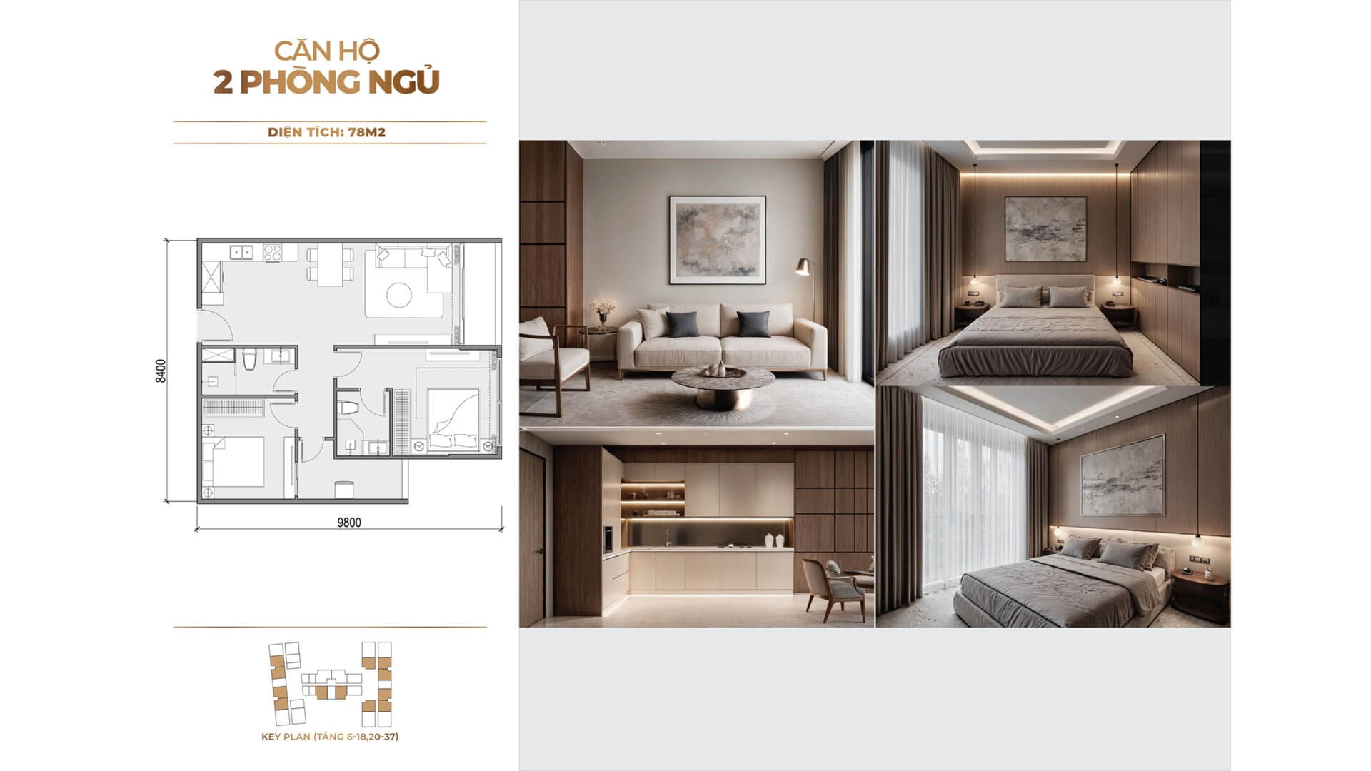 thiết kế căn hộ 2 phòng ngủ dự án sunshine Innovia City Hà Nội