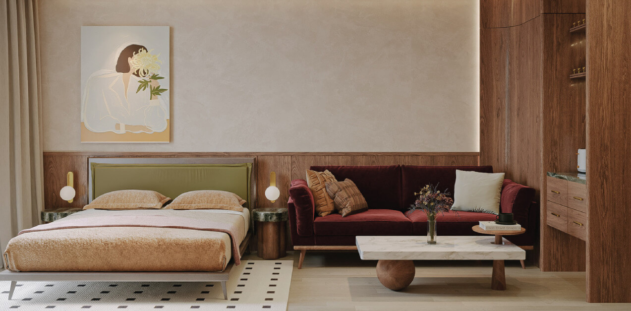 nội thất căn hộ 1 ngủ+ dự án Sunshine Innovia city hưng yên