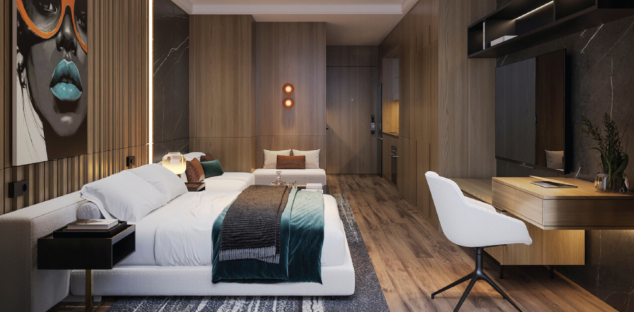 nội thất căn hộ 2 ngủ dự án Sunshine Innovia city hưng yên