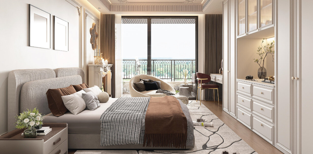 nội thất căn hộ 2 ngủ dự án Sunshine Innovia city hưng yên