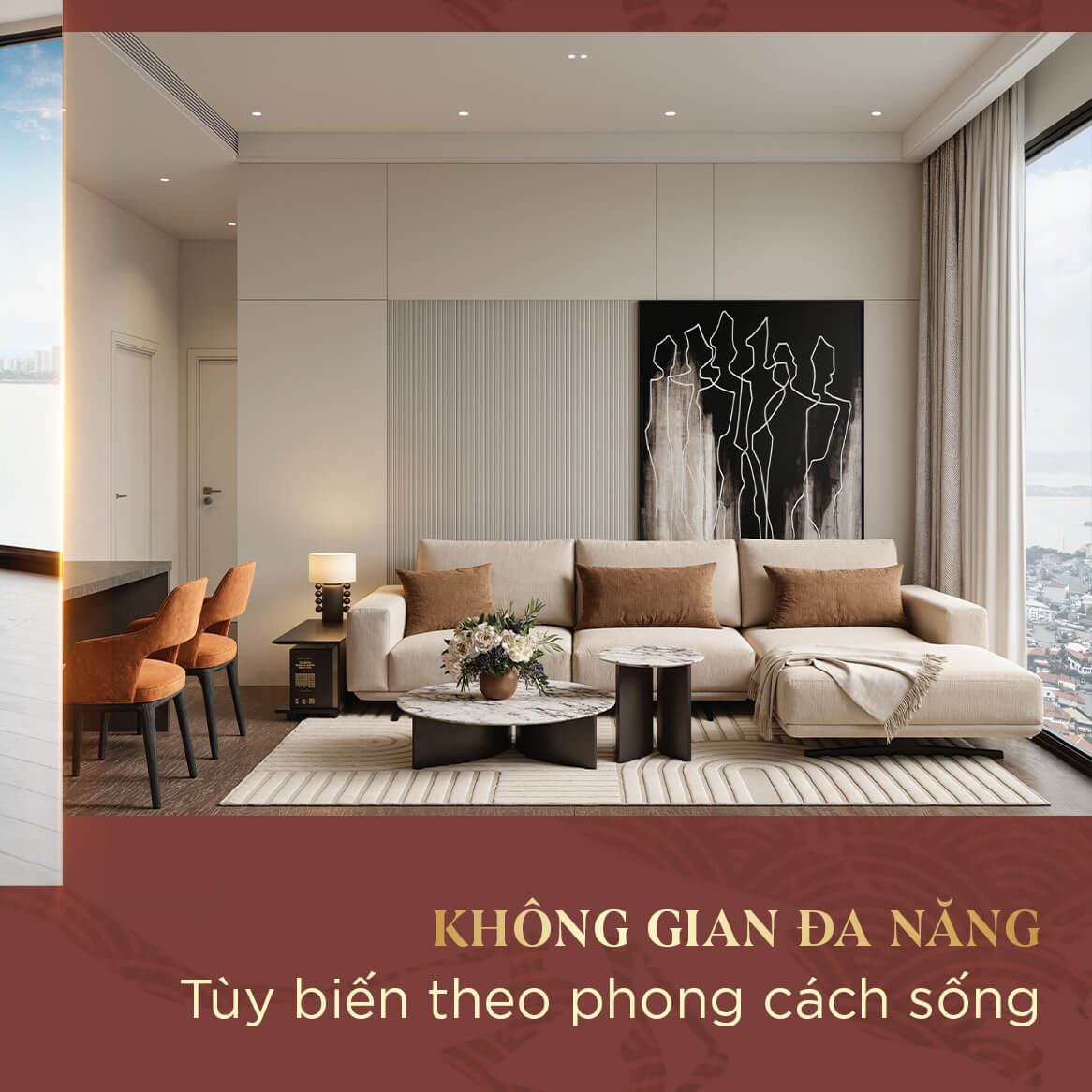 Căn hộ Flex Duo 2 phòng ngủ tại Sunshine Innovia City